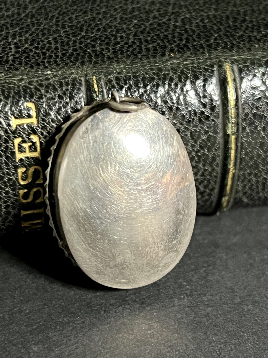 Reliquaire ovale double – Saint Charles Borromée et Sainte Thérèse Vierge Italie - XIXè-photo-2