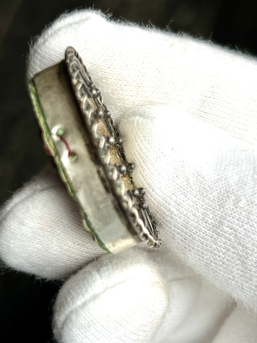 Reliquaire ovale double – Saint Charles Borromée et Sainte Thérèse Vierge Italie - XIXè-photo-6