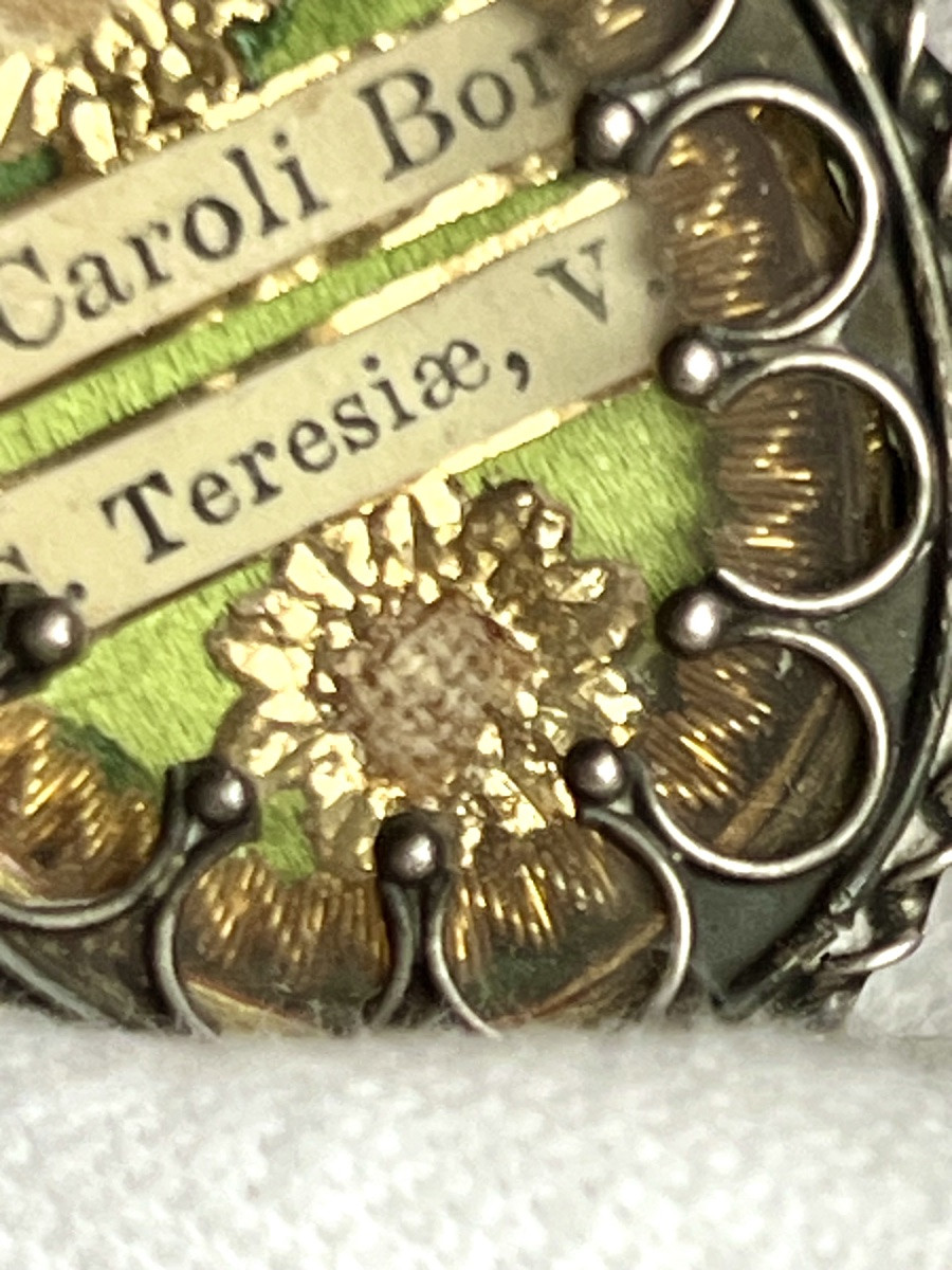 Reliquaire ovale double – Saint Charles Borromée et Sainte Thérèse Vierge Italie - XIXè-photo-8