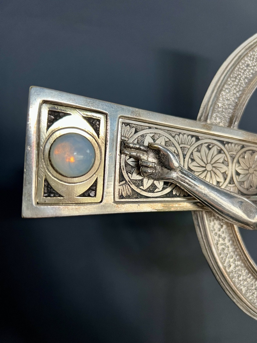  Altar Cross (119 Cm) – H. Haan & Zoon, Antwerp – 19th Century-photo-1