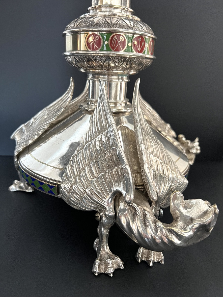  Altar Cross (119 Cm) – H. Haan & Zoon, Antwerp – 19th Century-photo-5