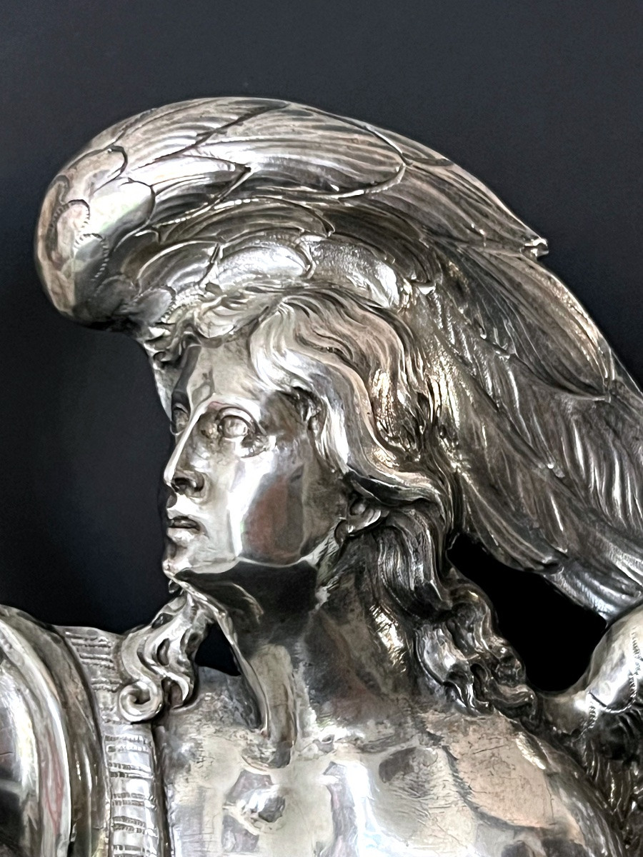 Exceptional Pair Of Silver  Ceroferous Angels Or  Candle-bearing Angels – Brussels, 1681–1682 -photo-2