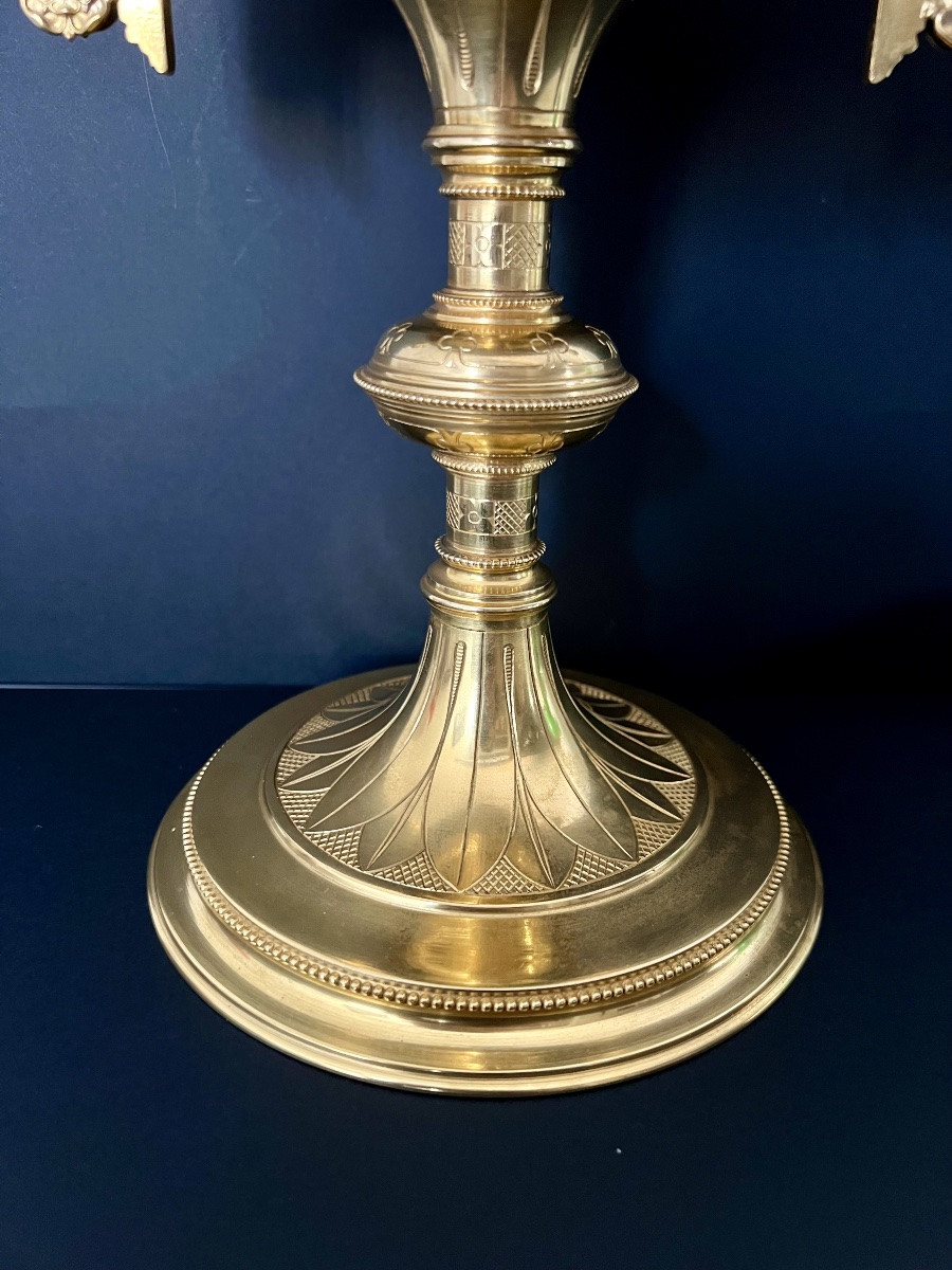 Neo-gothic Monstrance In The Shape Of A Tower – Late 19th / Early 20th Century – Bourdon (ghent) -photo-2