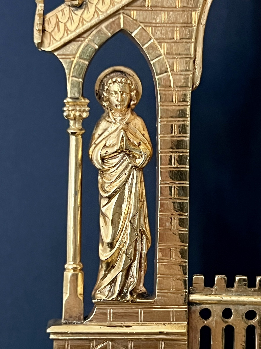 Neo-gothic Monstrance In The Shape Of A Tower – Late 19th / Early 20th Century – Bourdon (ghent) -photo-4
