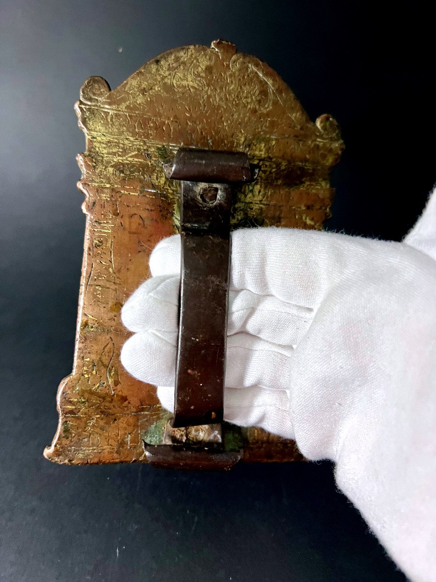 Baiser de paix (Pax) en bronze doré – Saint Ildefonse de Tolède  Espagne - XVIè-photo-3