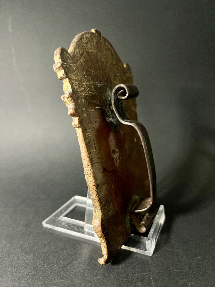 Baiser de paix (Pax) en bronze doré – Saint Ildefonse de Tolède  Espagne - XVIè-photo-2