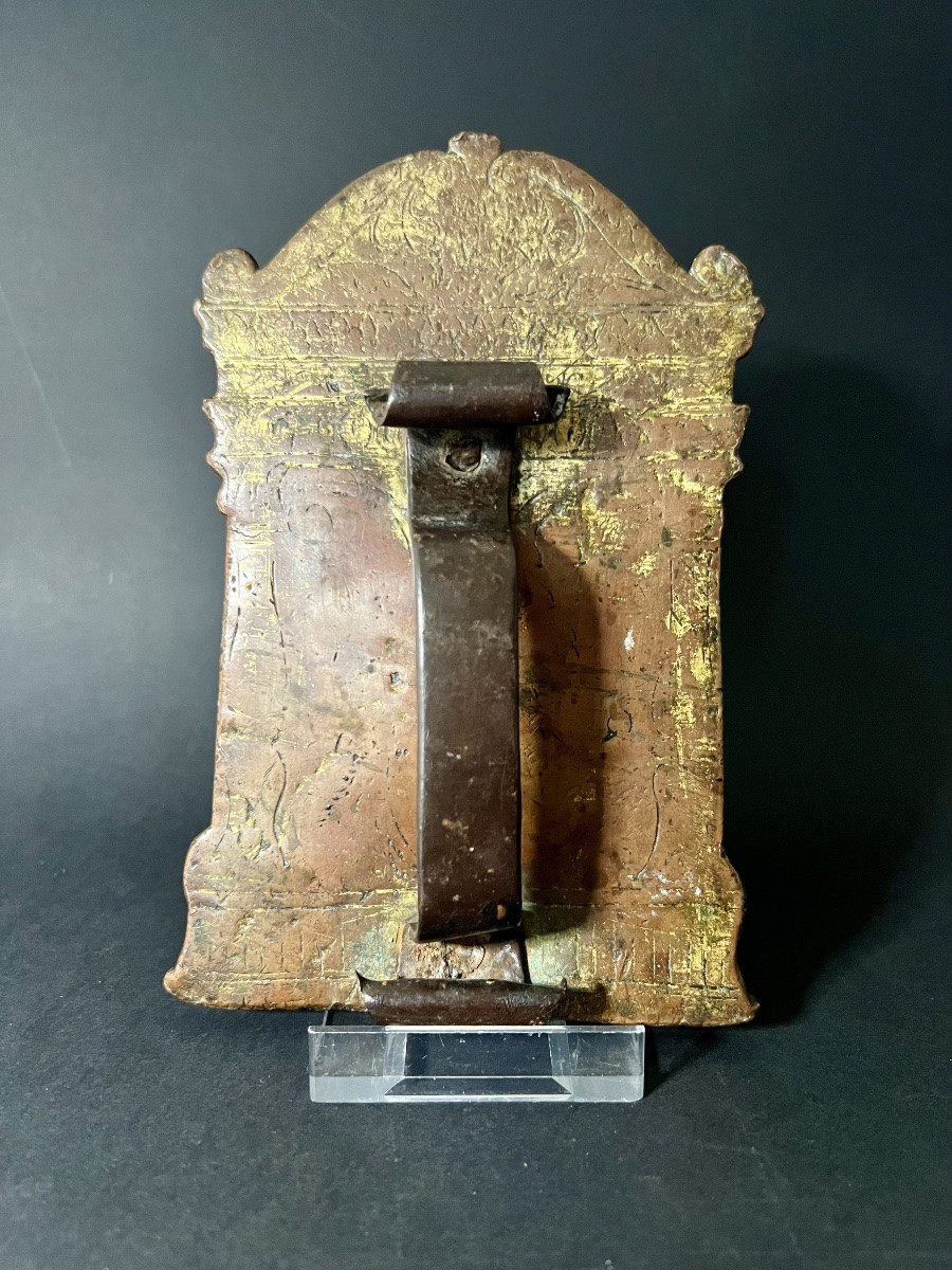 Baiser de paix (Pax) en bronze doré – Saint Ildefonse de Tolède  Espagne - XVIè-photo-5