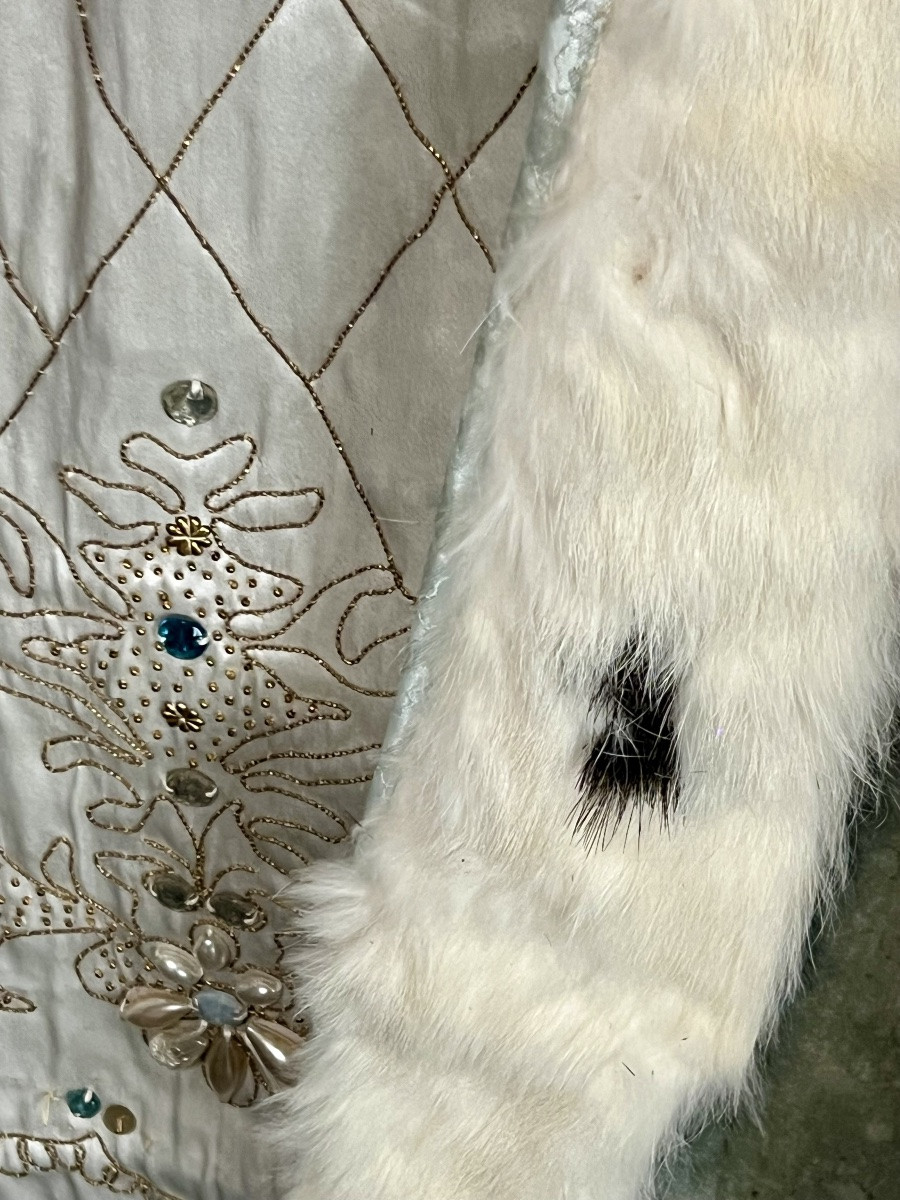 Large Statue Of The Crowned Virgin And Child – 19th Century – 120 Cm-photo-6