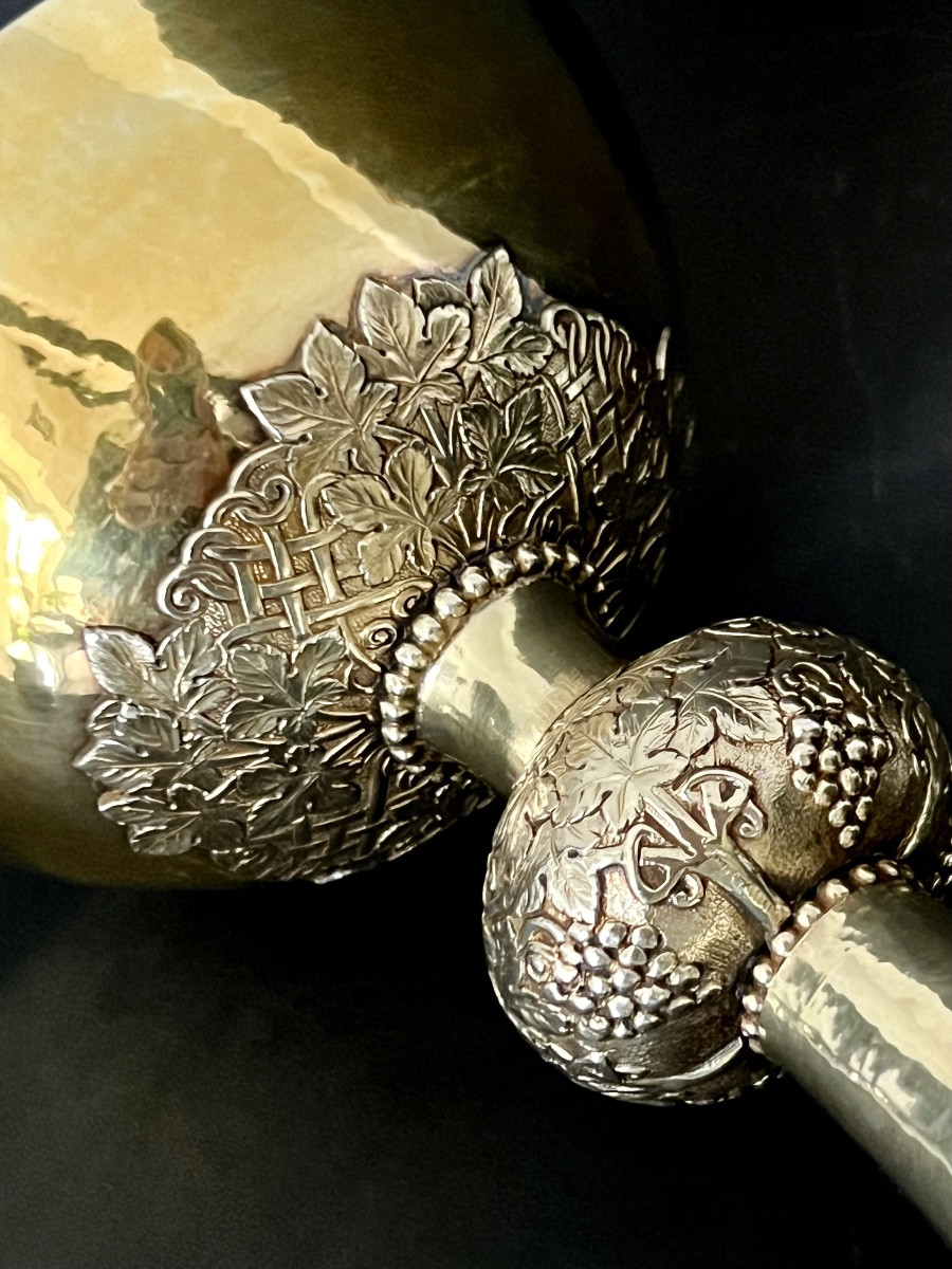 Calice d’ordination en argent vermeil, émaux champlevés – Europe centrale, daté 1920-photo-4