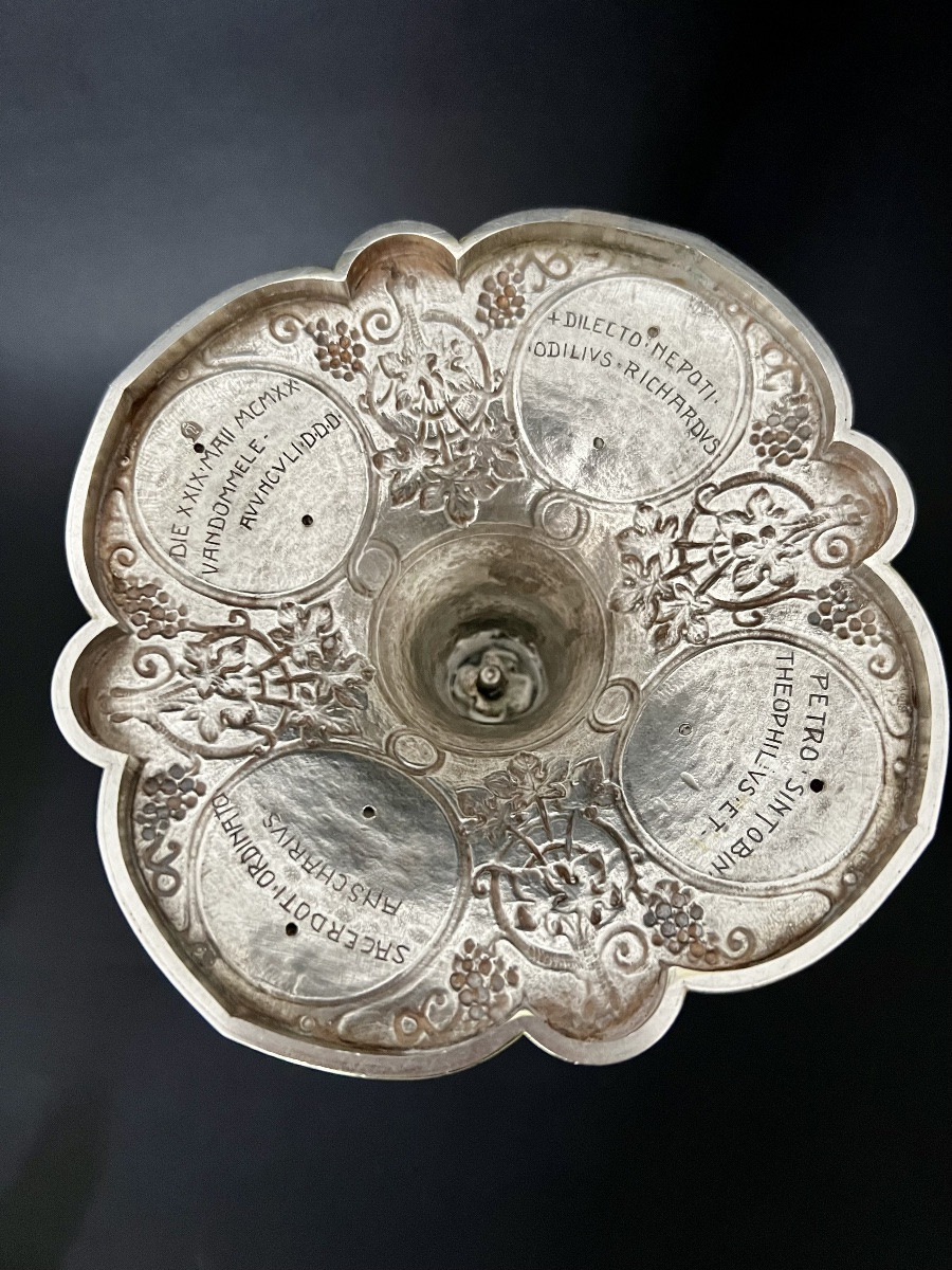 Calice d’ordination en argent vermeil, émaux champlevés – Europe centrale, daté 1920-photo-5