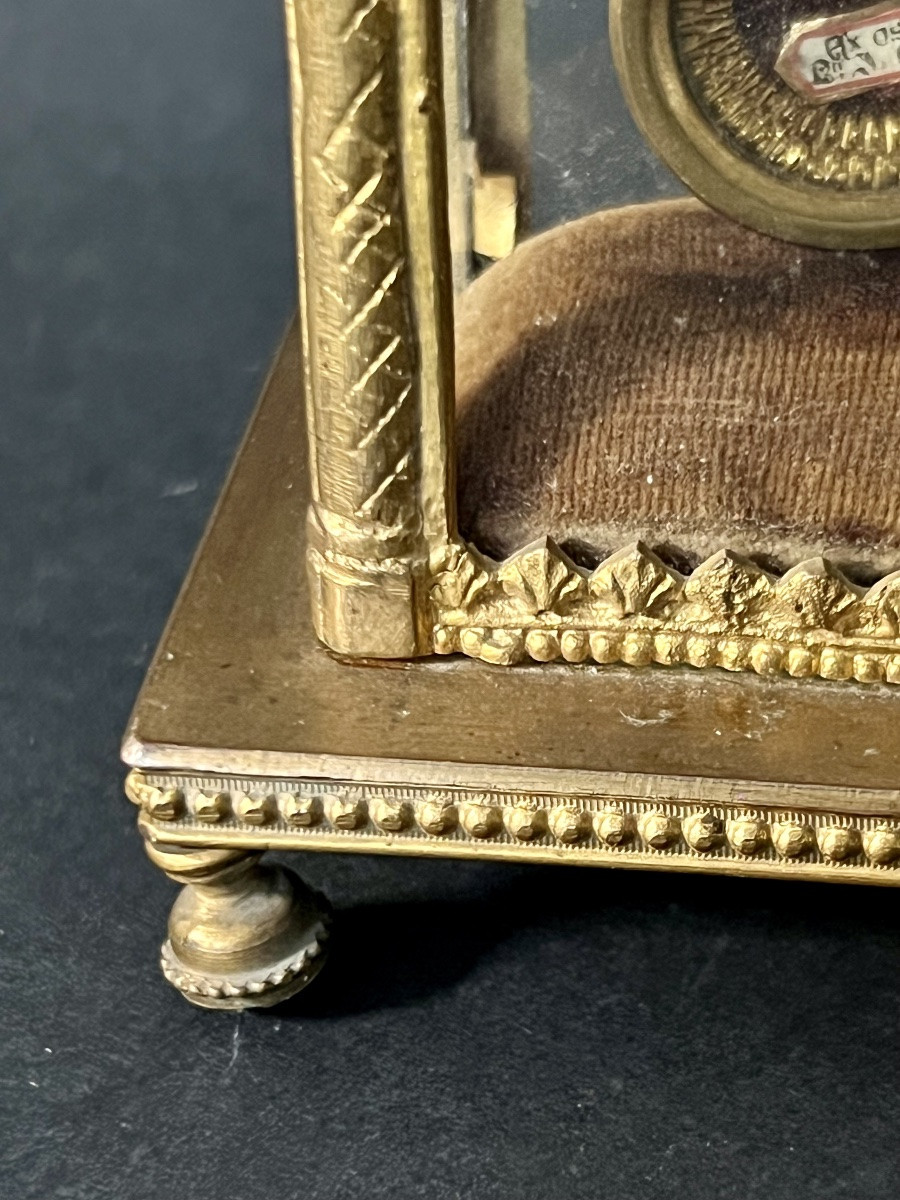 Neo-gothic Reliquary Shrine – 19th Century. Relic Ex Ossibus – Attributed To The Gindes Art Gallery.-photo-4