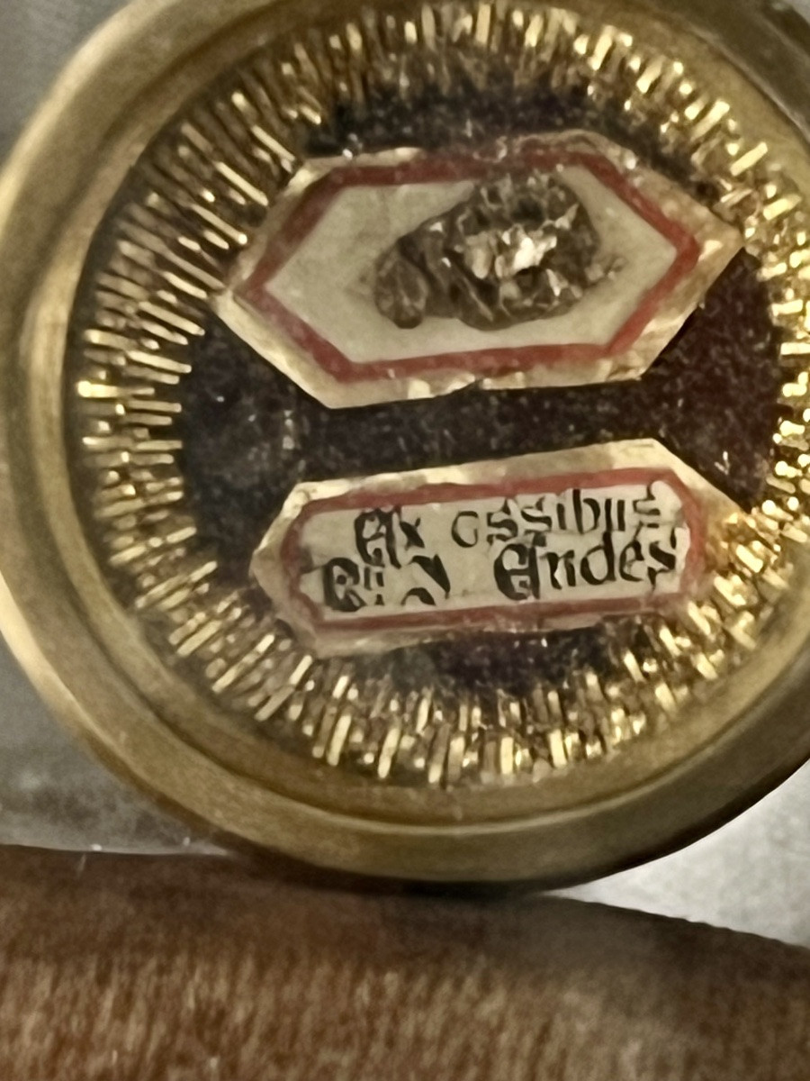 Neo-gothic Reliquary Shrine – 19th Century. Relic Ex Ossibus – Attributed To The Gindes Art Gallery.-photo-7