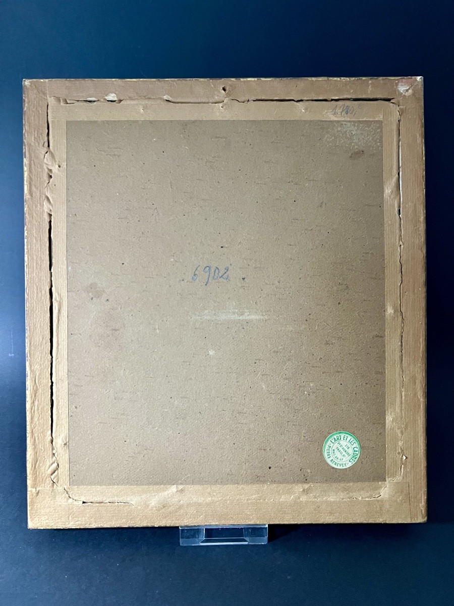 Plaque émaillée polychrome – Adoration des Mages – Limoges – Signée A. Huguerville-photo-8