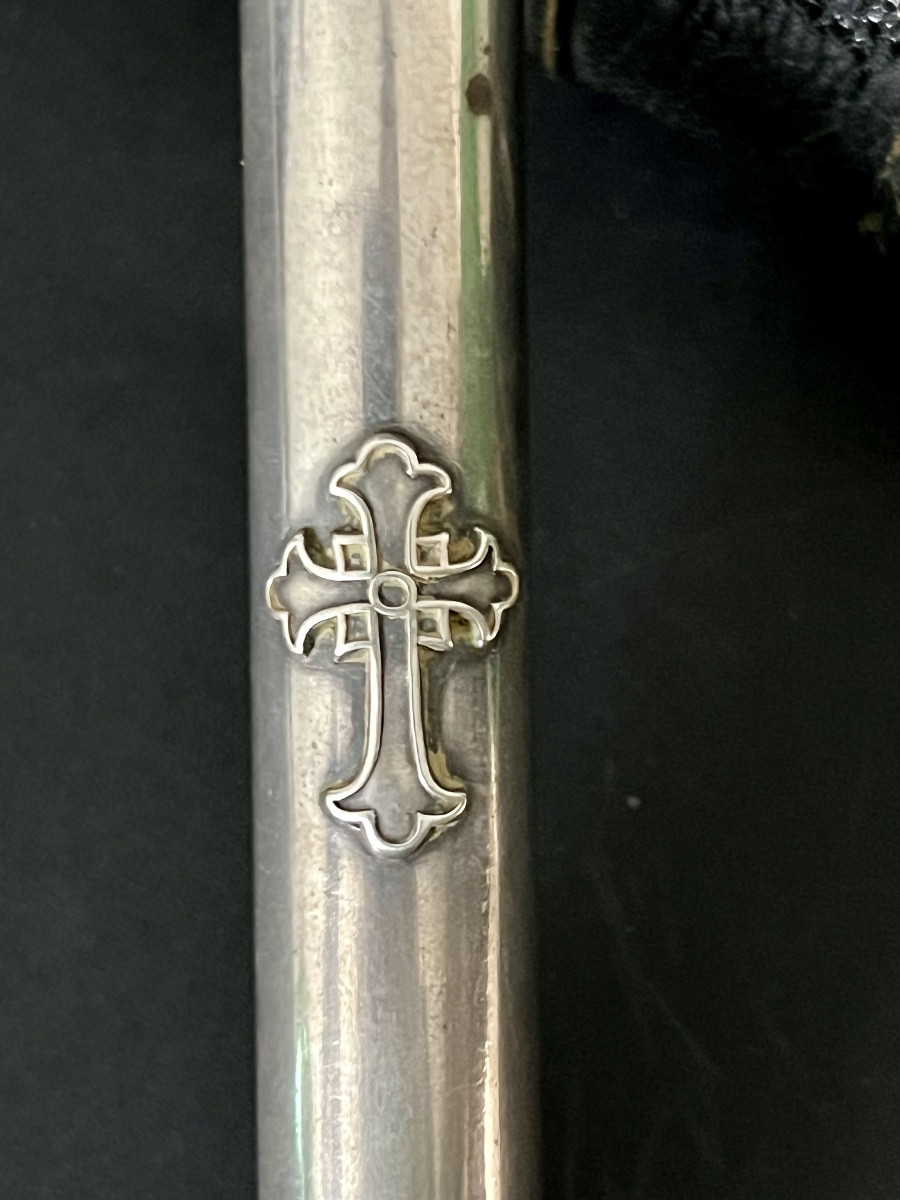 Silver Holy Water Sprinkler – France, 19th Century-photo-4