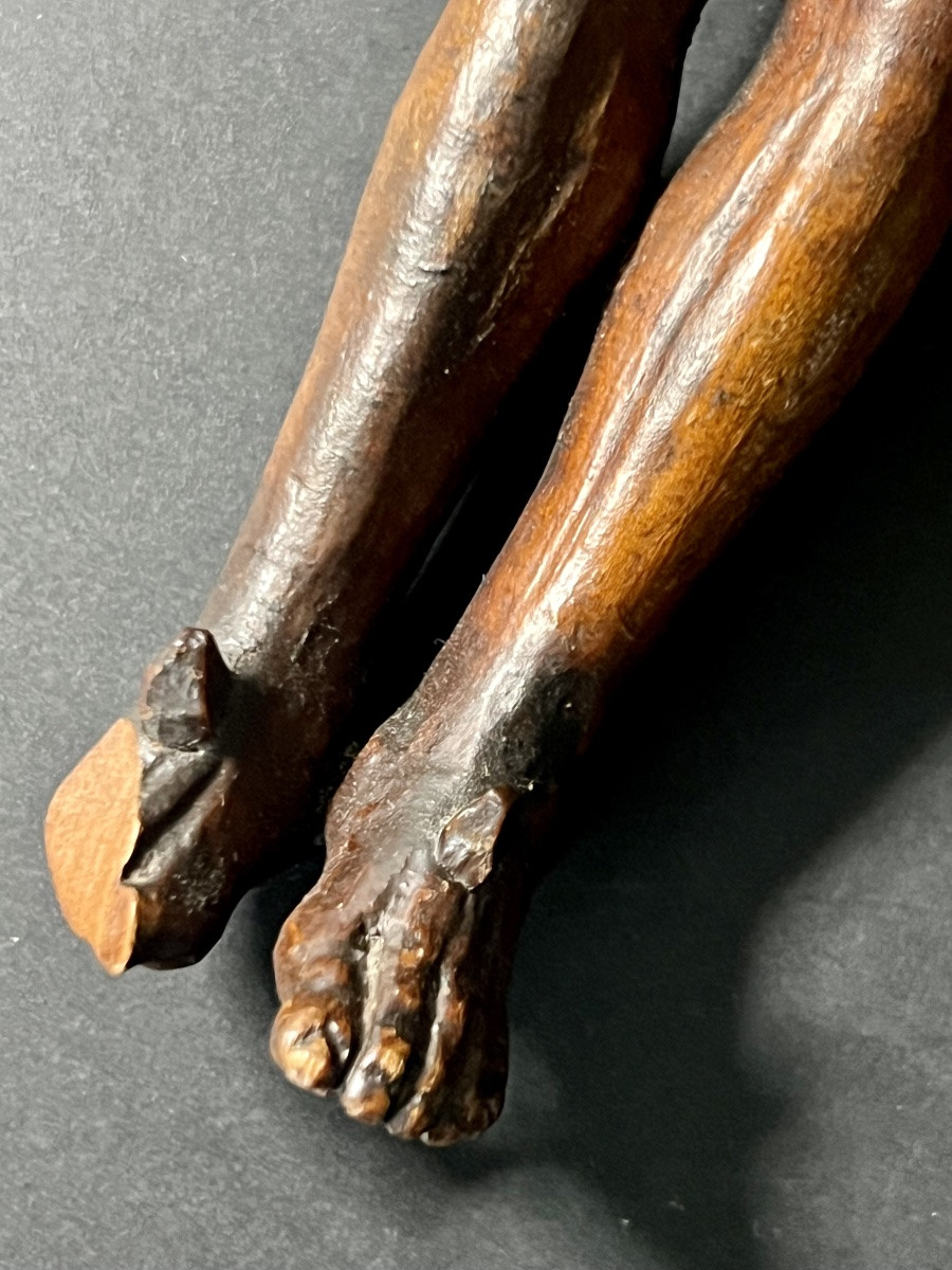 Christ On The Cross In Wood From Saint Lucy - Bagard Wood - Circa 1700 - Late 17th - France-photo-4