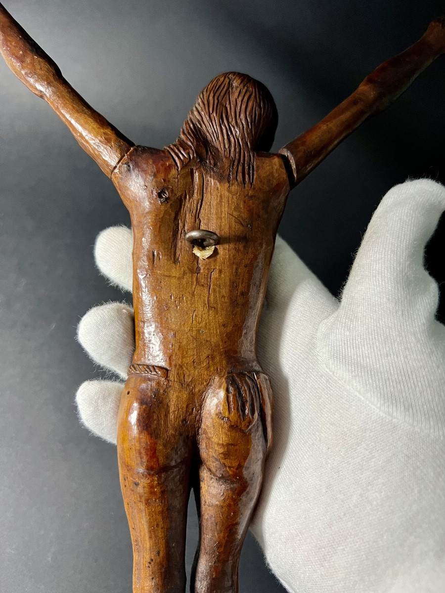 Christ On The Cross In Wood From Saint Lucy - Bagard Wood - Circa 1700 - Late 17th - France-photo-5