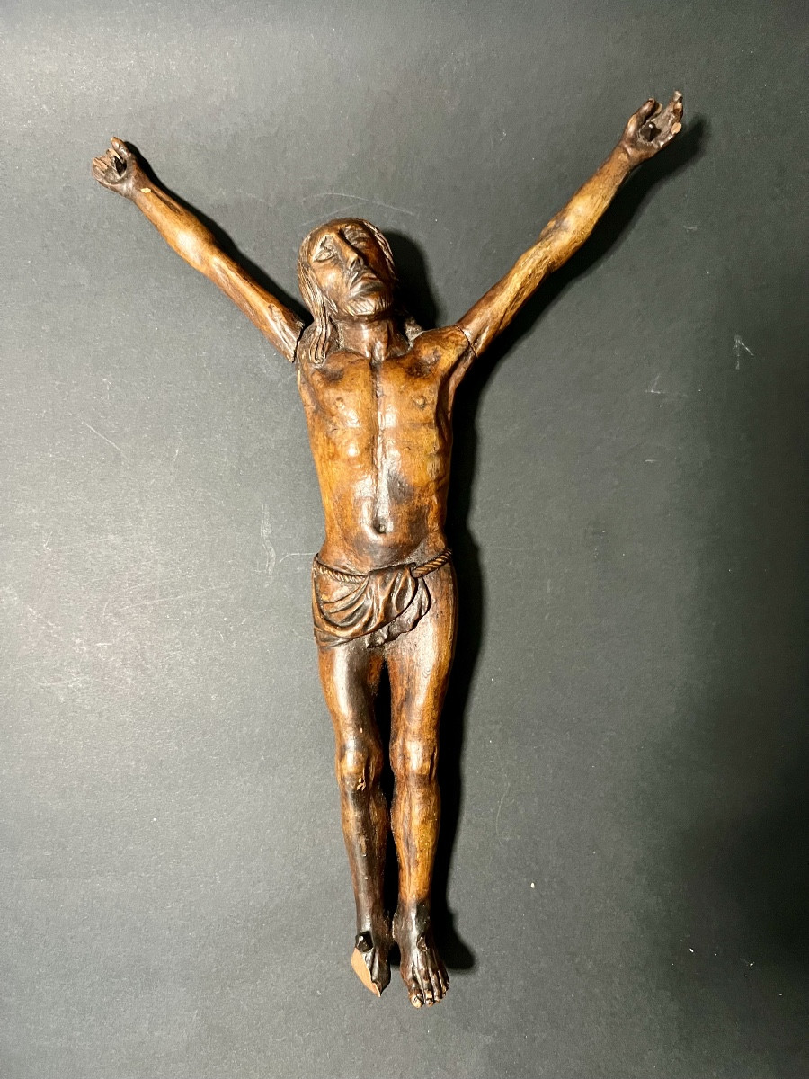 Christ On The Cross In Wood From Saint Lucy - Bagard Wood - Circa 1700 - Late 17th - France-photo-1