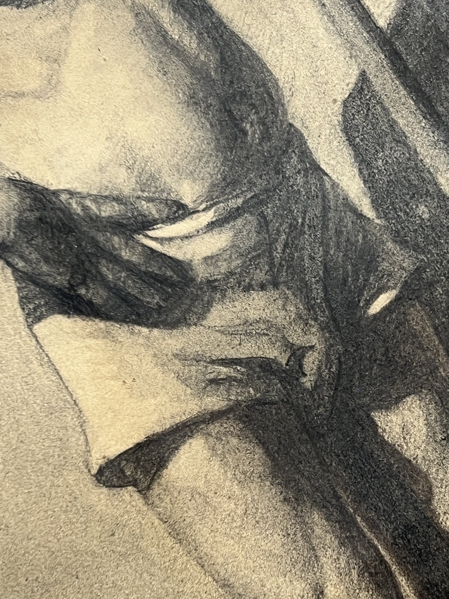 Étude académique – Modèle masculin au bâton »-photo-5