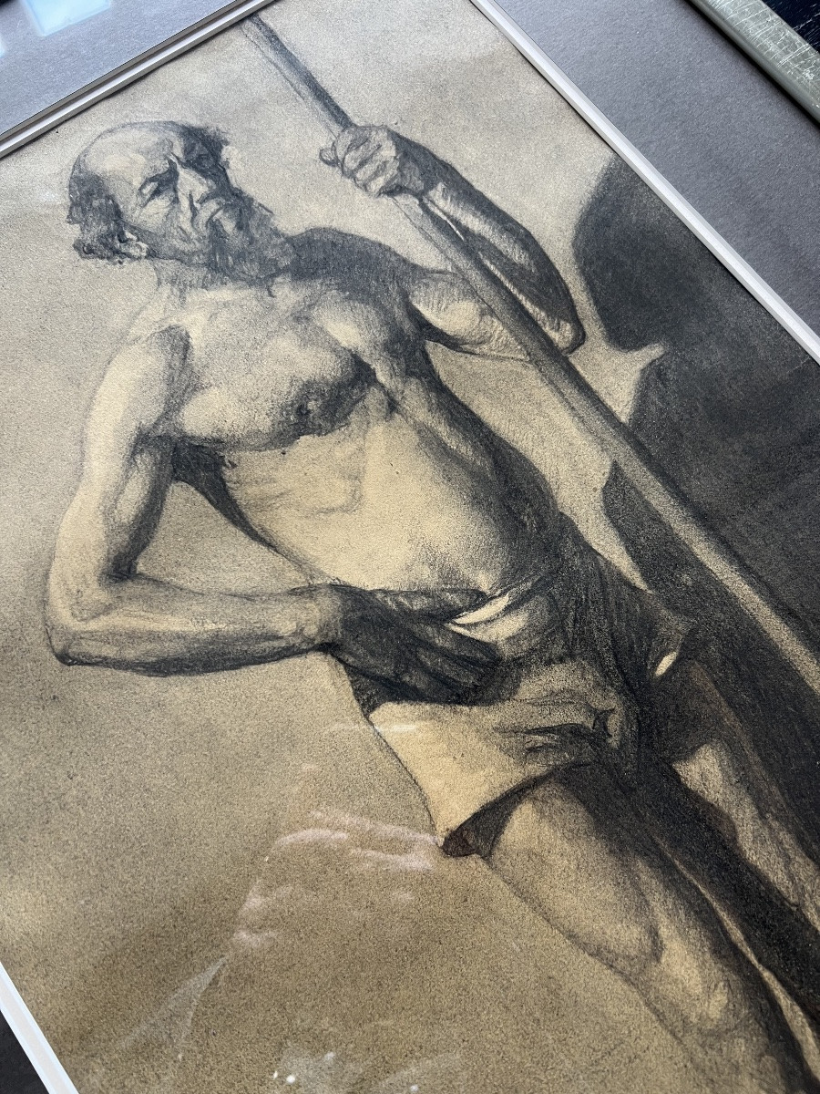 Étude académique – Modèle masculin au bâton »-photo-7