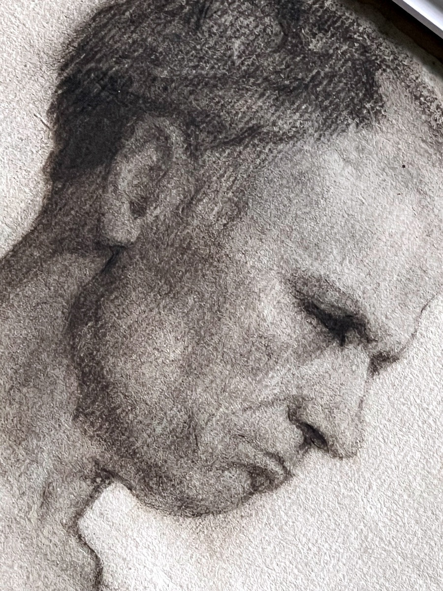 Dessin académique – Étude de nu masculin – Signé-photo-2