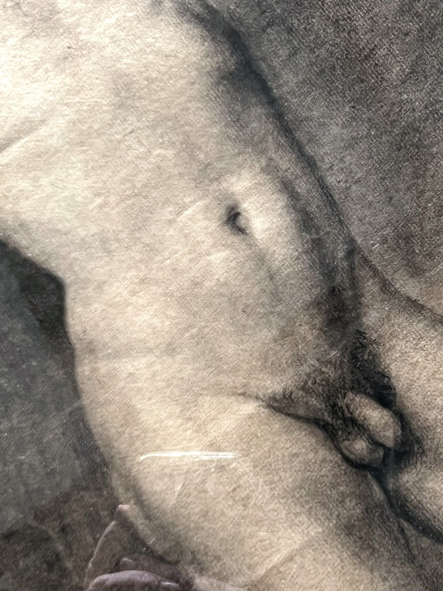 Grand dessin académique – Étude de nu masculin-photo-3