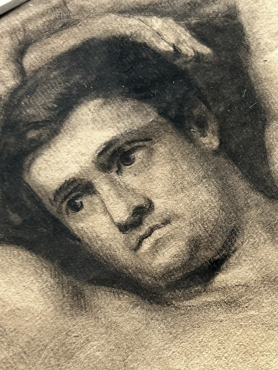 Grand dessin académique – Étude de nu masculin-photo-5