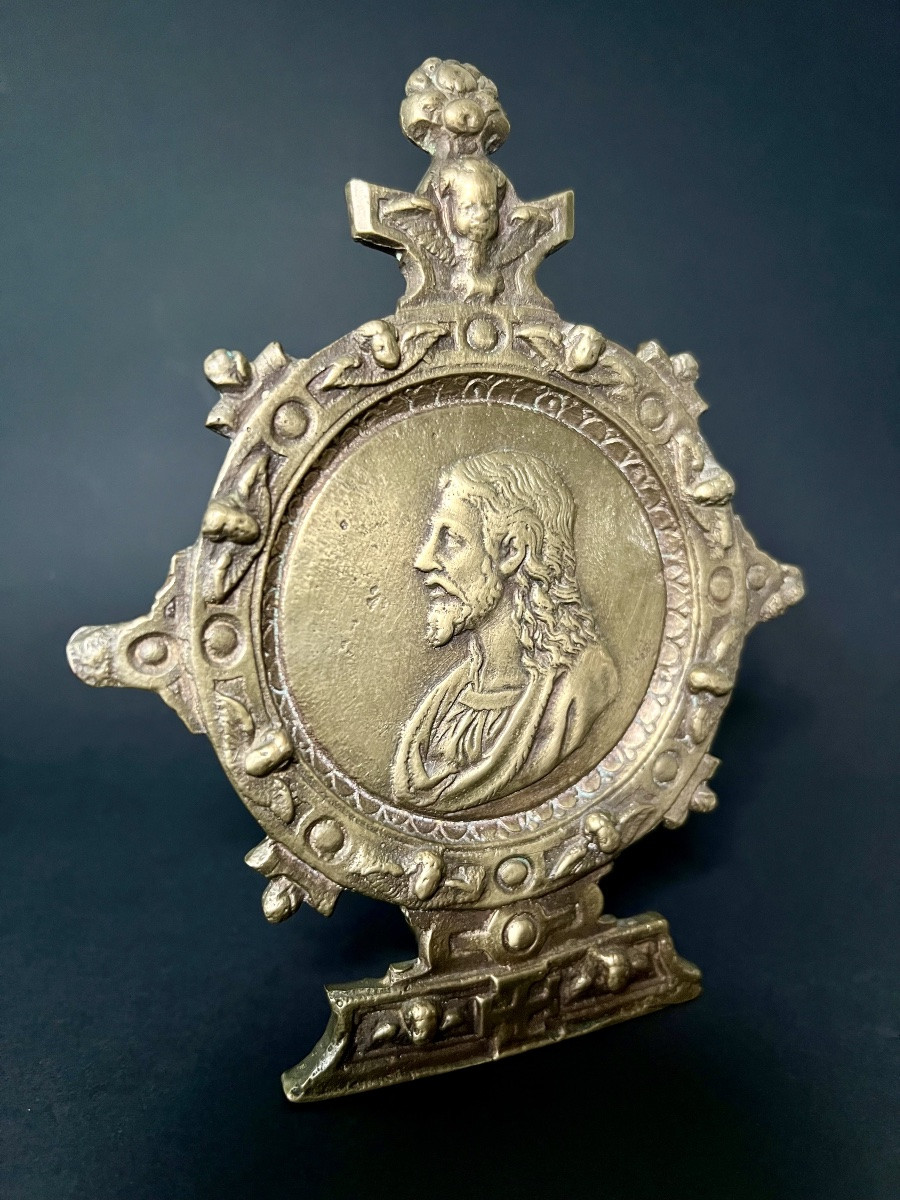 Bronze Kiss Of Peace – Burgos, Circa 1570 – Model By Bernardino De Napoles-photo-3