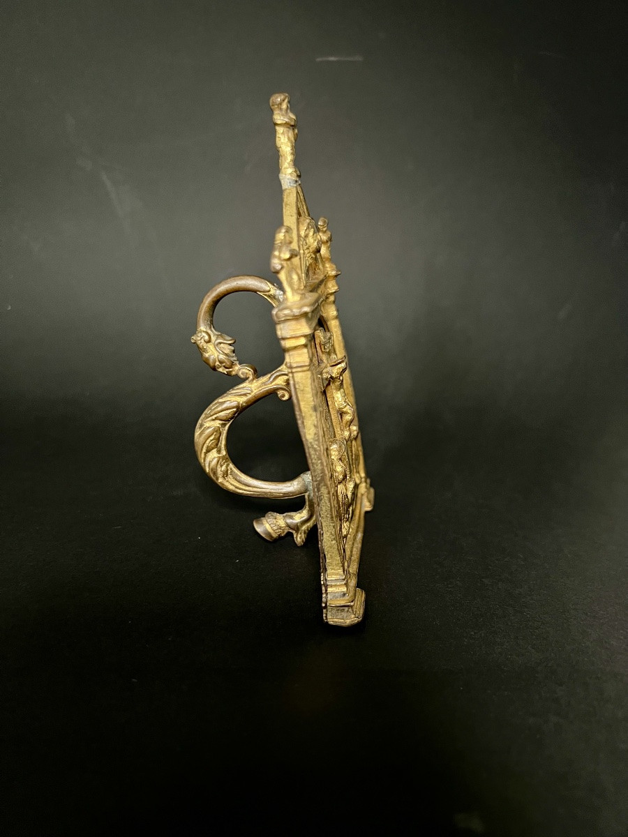 Rare Gilt Bronze Kiss Of Peace – Calvary – Aragon, Circa 1570-1590-photo-2