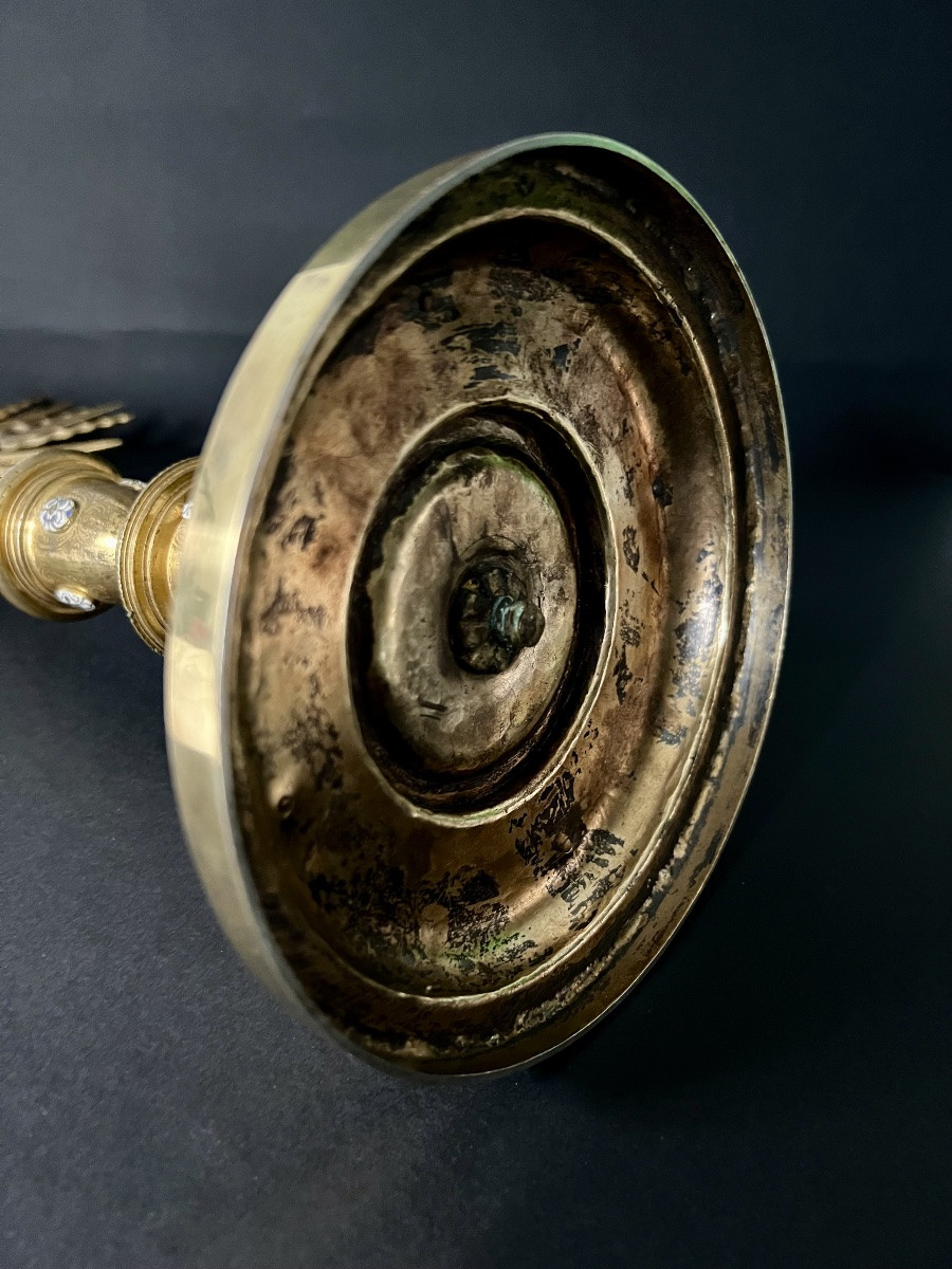 Custode (ostensoir) baroque en bronze doré et émaux — Espagne, vers 1680–1700-photo-7