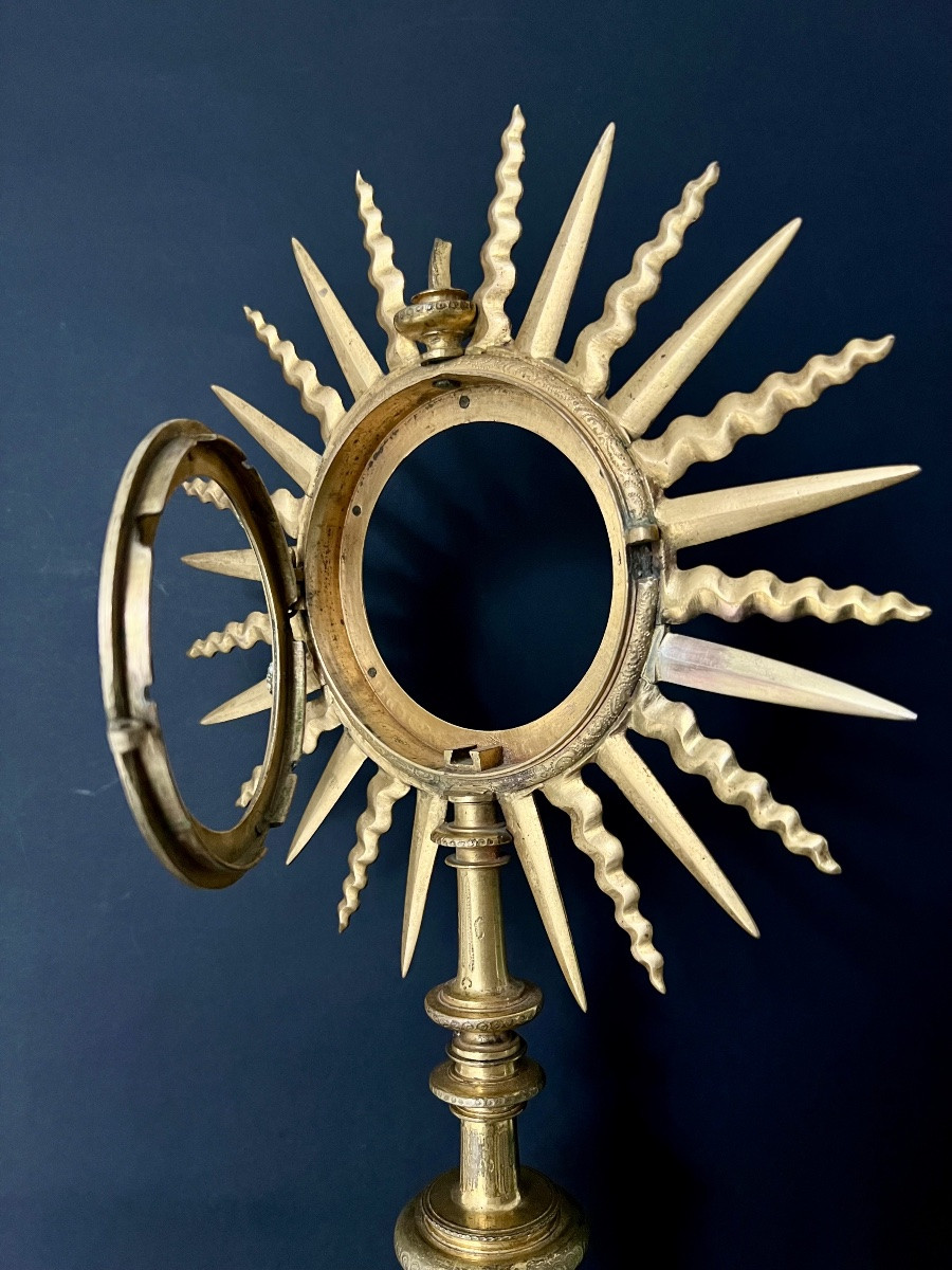 Custode (ostensoir) baroque en bronze doré et émaux — Espagne, vers 1680–1700-photo-8