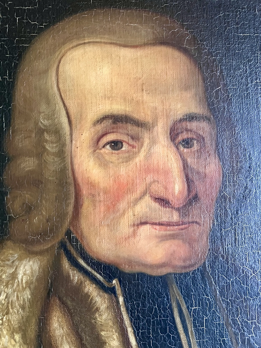Portrait de l’archiprêtre J.B. Van Roo (1716–1797) École belge du XIXᵉ siècle-photo-4
