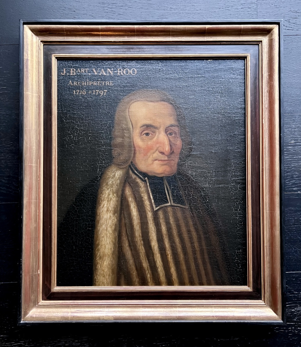 Portrait de l’archiprêtre J.B. Van Roo (1716–1797) École belge du XIXᵉ siècle