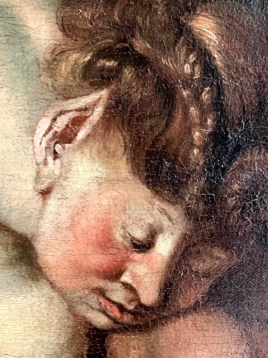 École flamande du XVIIIe siècle -  Panisca allaitée  - suiveur de Pierre Paul Rubens-photo-2