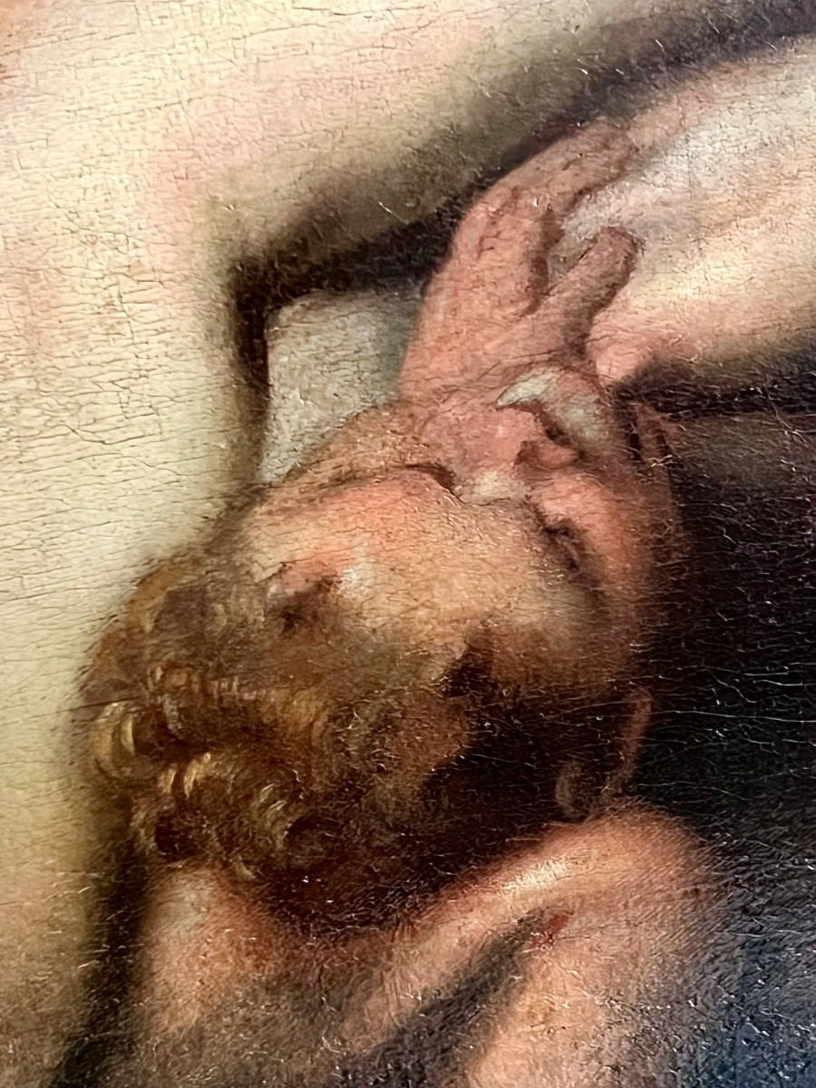 École flamande du XVIIIe siècle -  Panisca allaitée  - suiveur de Pierre Paul Rubens-photo-3