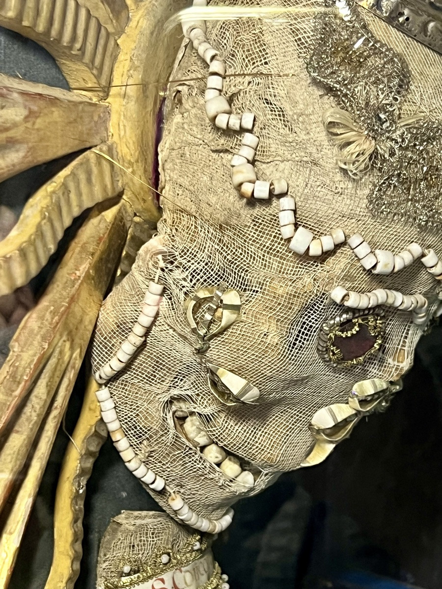 Chasse reliquaire à crâne — relique ex capite de Sainte Concordia - Autriche - Tyrol - XVIIIè-photo-5