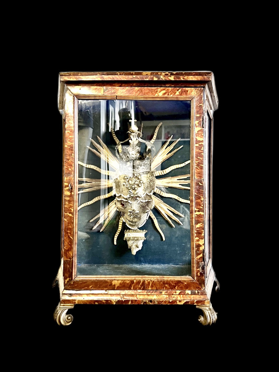 Chasse reliquaire à crâne — relique ex capite de Sainte Concordia - Autriche - Tyrol - XVIIIè-photo-8