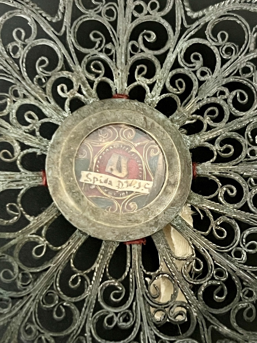 Thorn Reliquary Of The Holy Crown Of Christ, Filigree Silver – 18th Century-photo-1