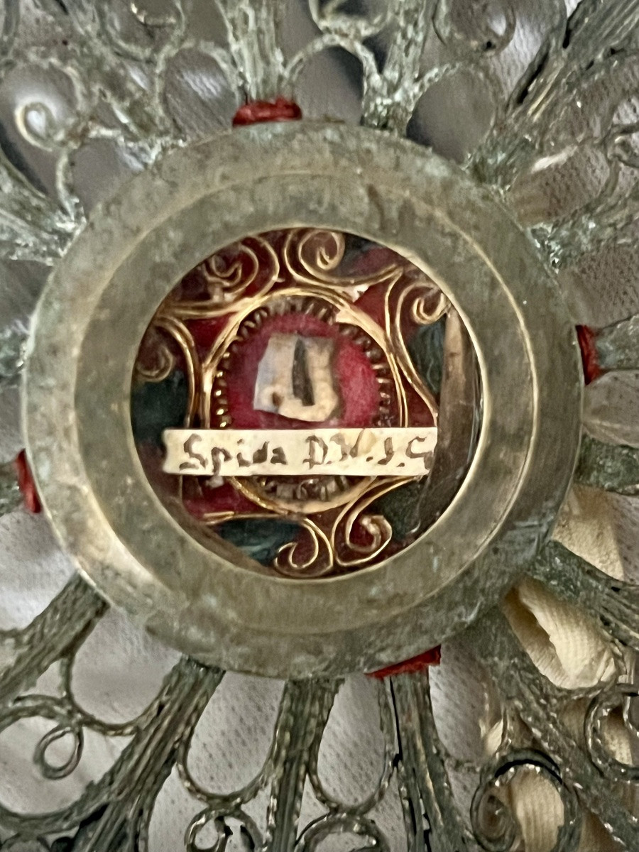 Thorn Reliquary Of The Holy Crown Of Christ, Filigree Silver – 18th Century-photo-3