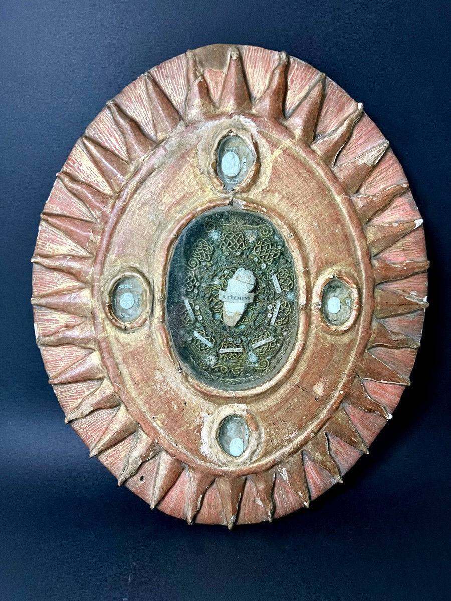 Important Reliquary Frame With Radiant Glory – Italy, 18th Century