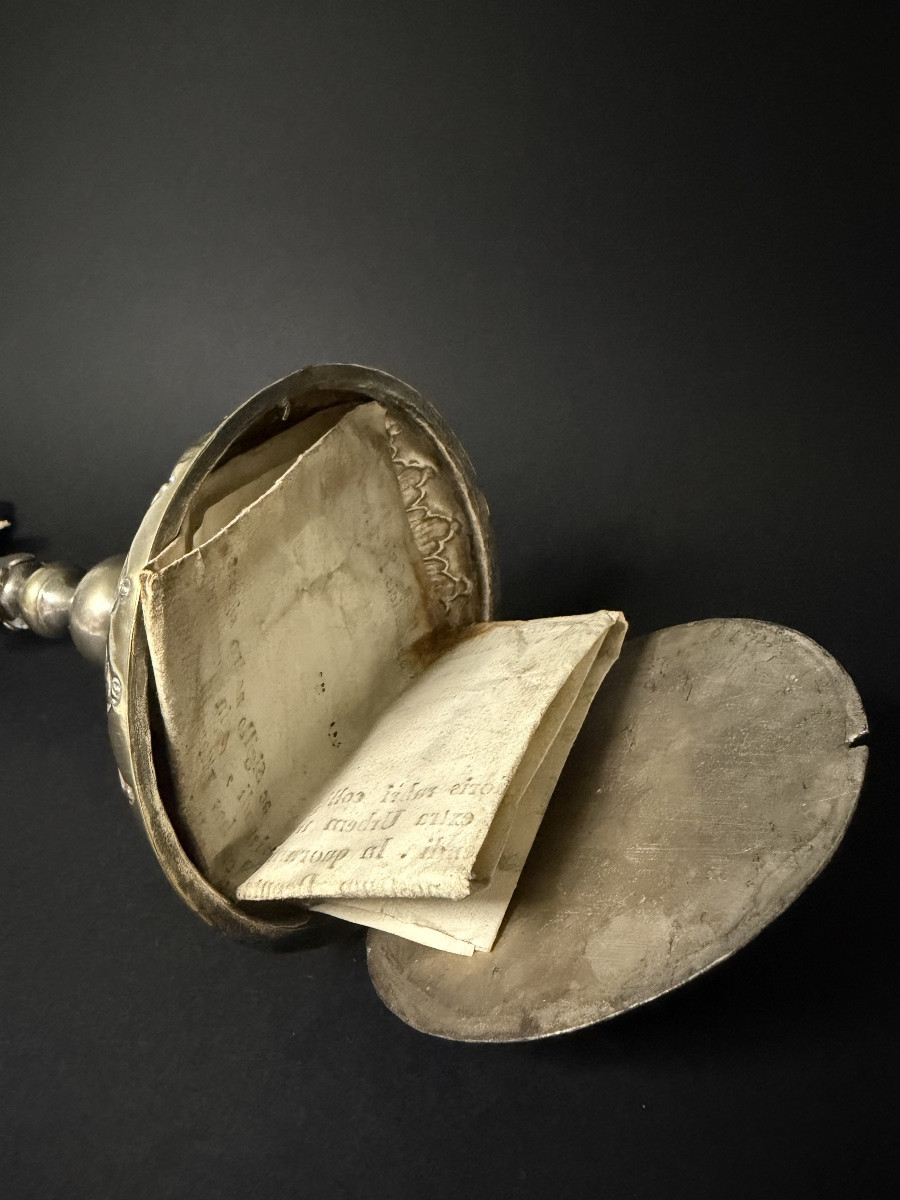 Monstrance-reliquary Of The True Cross With Authentic [illegible] - 19th Century - Rome -photo-7