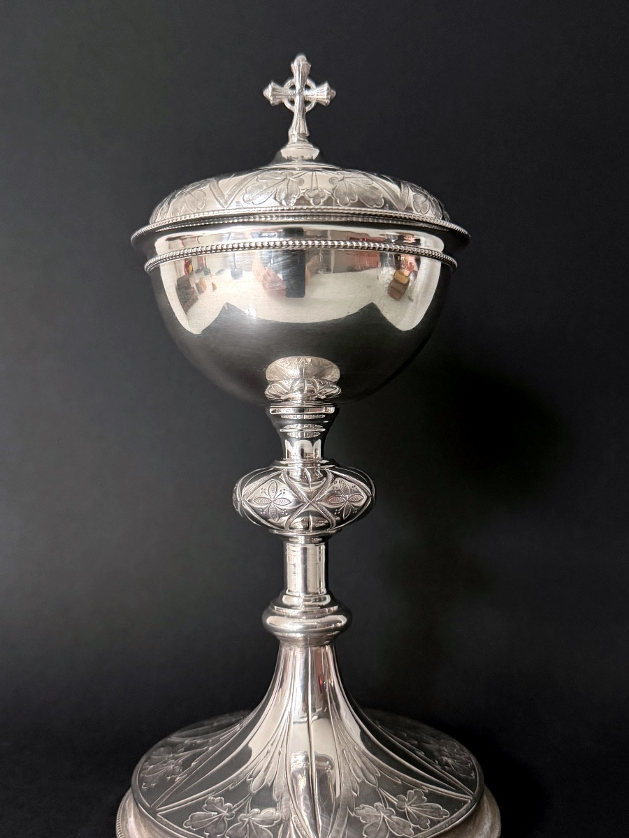 Ciboire en argent et vermeil  – JAMAIN Jules et CHEVRON Eugène–XIXe siècle - Paris