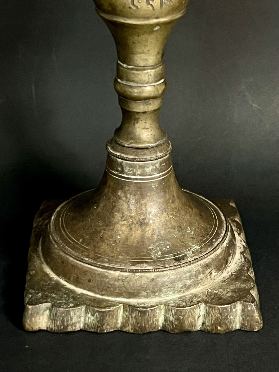 Chandelier arménien en cuivre à base carrée – Empire ottoman, XIXᵉ siècle-photo-2