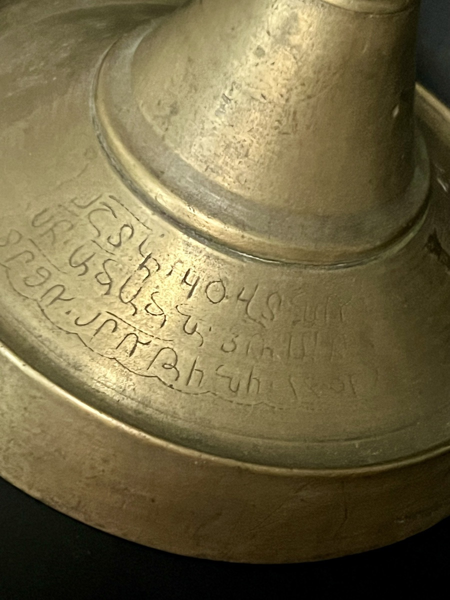 Chandelier arménien en cuivre gravé – Empire ottoman, vers 1801-photo-2