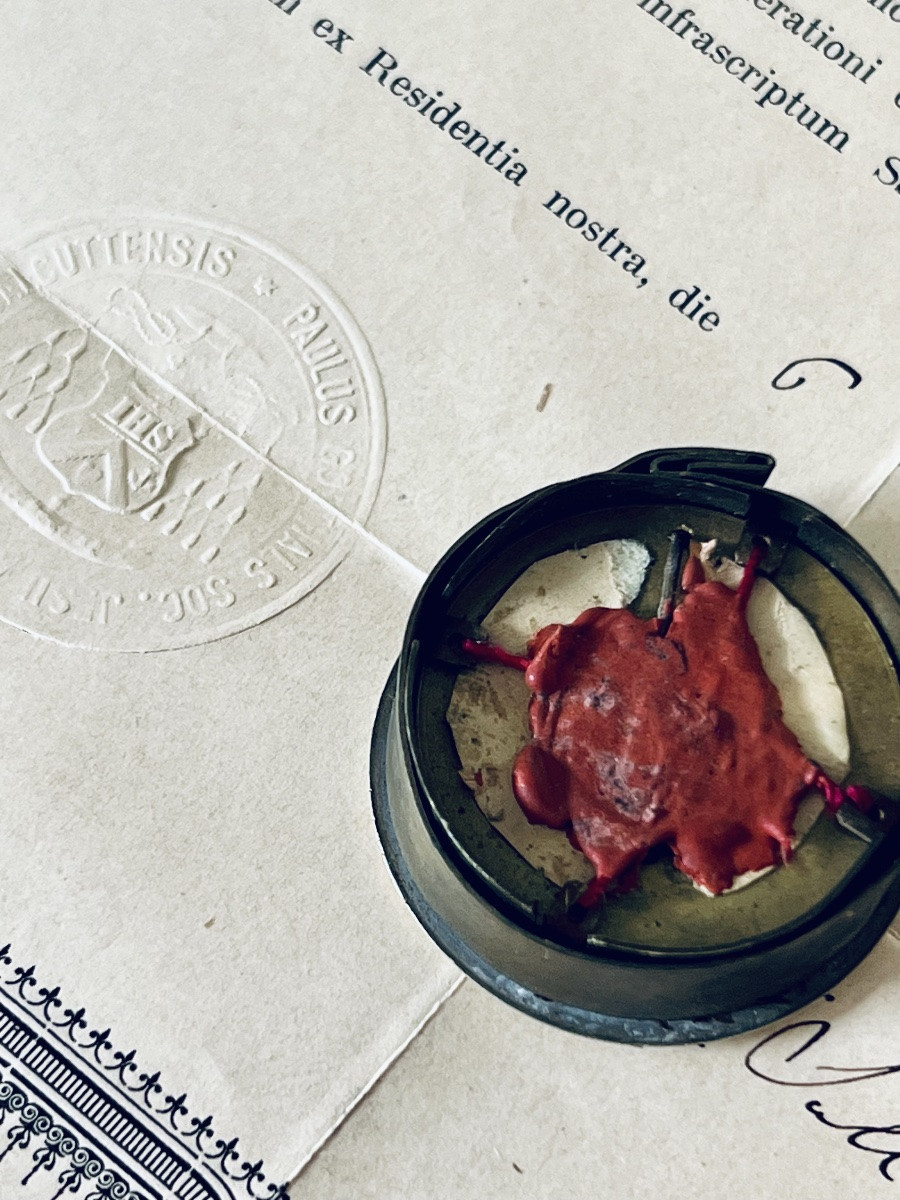 Reliquary Of The True Cross With Ecclesiastical Certificate – 1898-photo-2