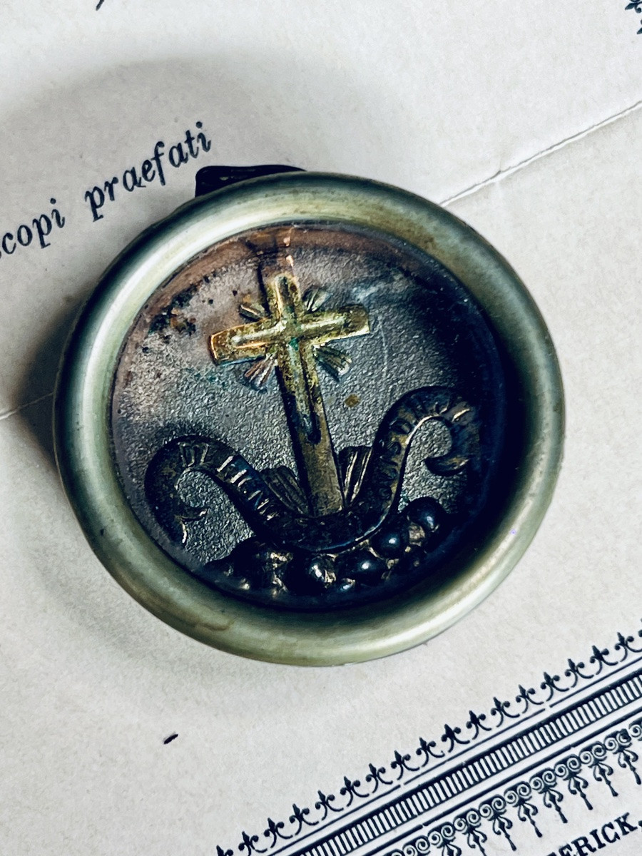 Reliquary Of The True Cross With Ecclesiastical Certificate – 1898-photo-2