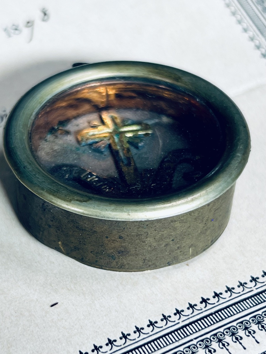 Reliquary Of The True Cross With Ecclesiastical Certificate – 1898-photo-3