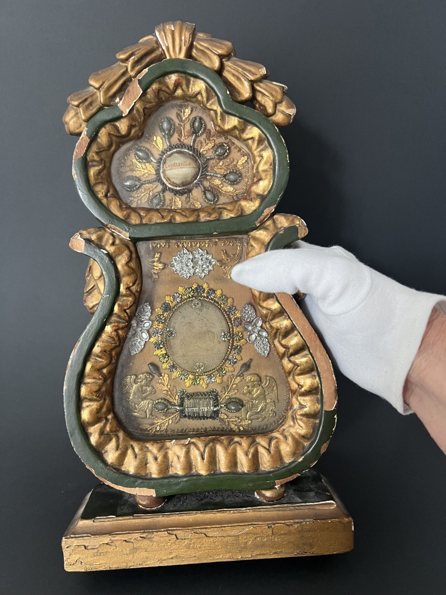 Reliquary Of The Agnus Dei And Relics Of Saint Constance (textile) And Saint Timothy-photo-5