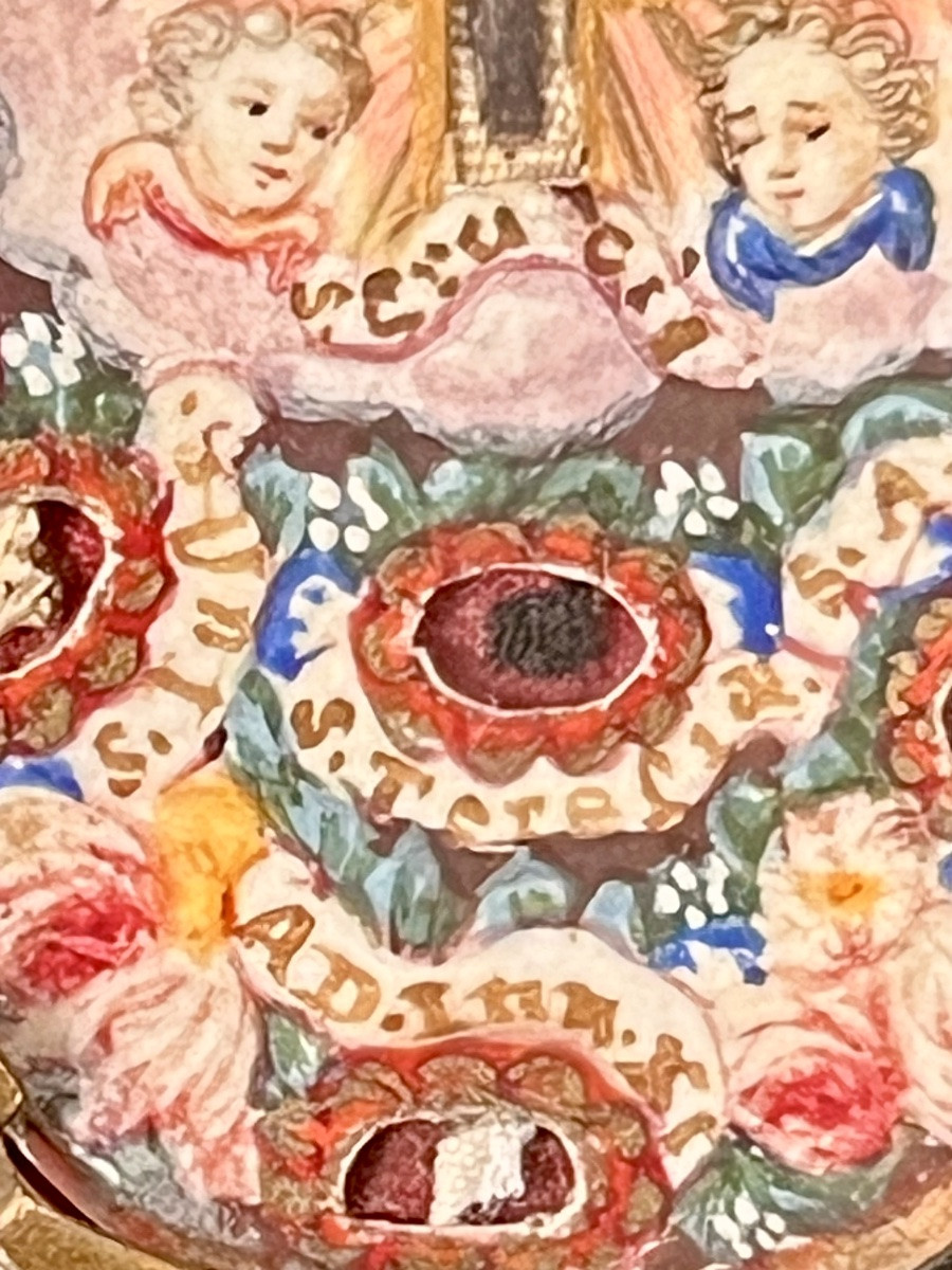 Reliquary Pendant – Holy Cross And Saints – Spain – 18th Century -photo-2