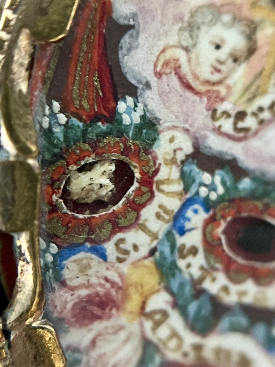 Reliquary Pendant – Holy Cross And Saints – Spain – 18th Century -photo-5