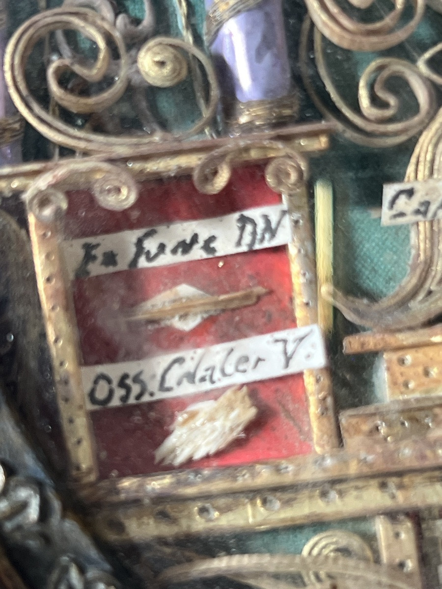 Large Oval Reliquary – Ex Ligno Crucis And Relics Of Saints (18th Century) - Italy-photo-7